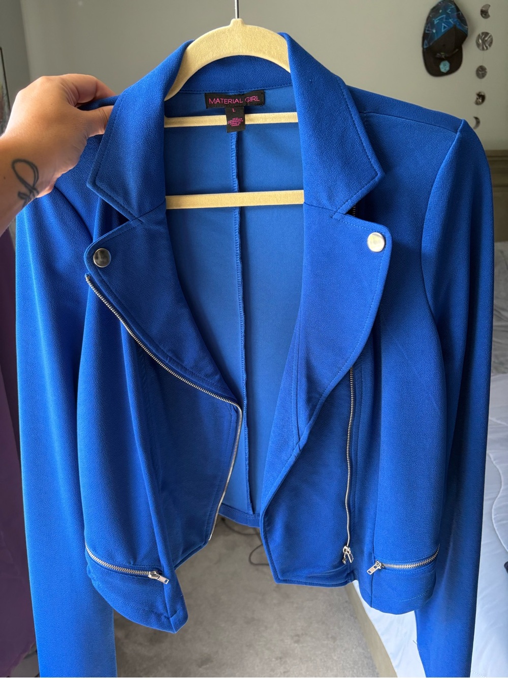 Material Girl Bold Blue Blazer Jacket
